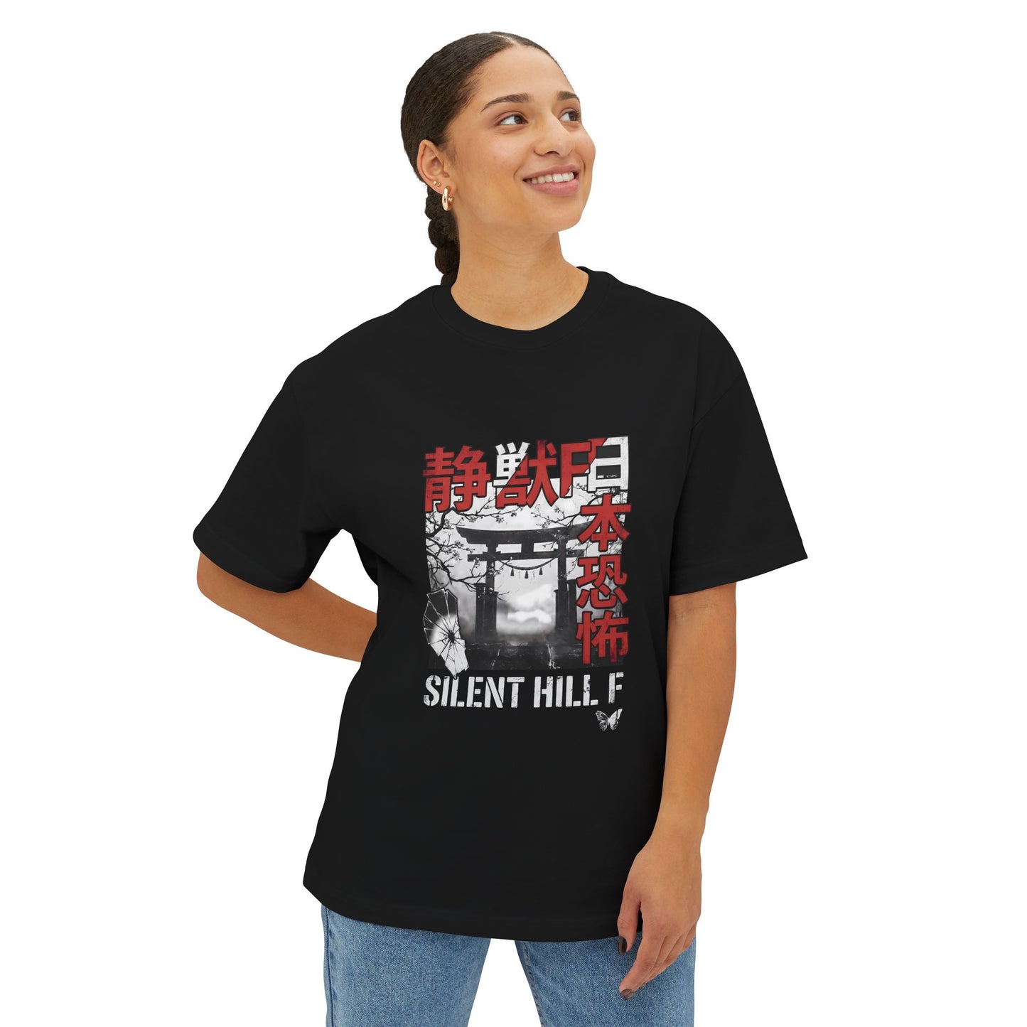 Retro Silent Hill f – NeoBards Konami Horror Masterpiece Premium Oversized Unisex T-Shirt