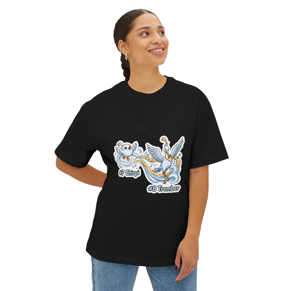 Chirpi Tromber Aniimo Evolution Line Sticker Art - Oversized Premium Tee