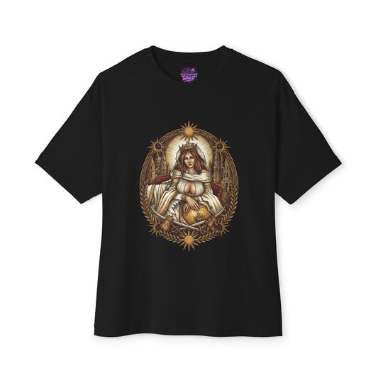 Gwynevere Radiant Goddess Dark Fantasy Portrait Premium Oversized Unisex T-Shirt