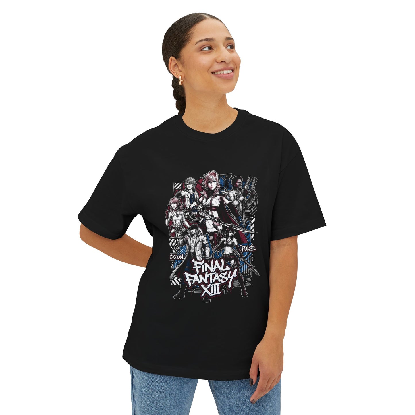 Final Fantasy XIII Ragnarok Summon Battle Premium Oversized Unisex T-Shirt