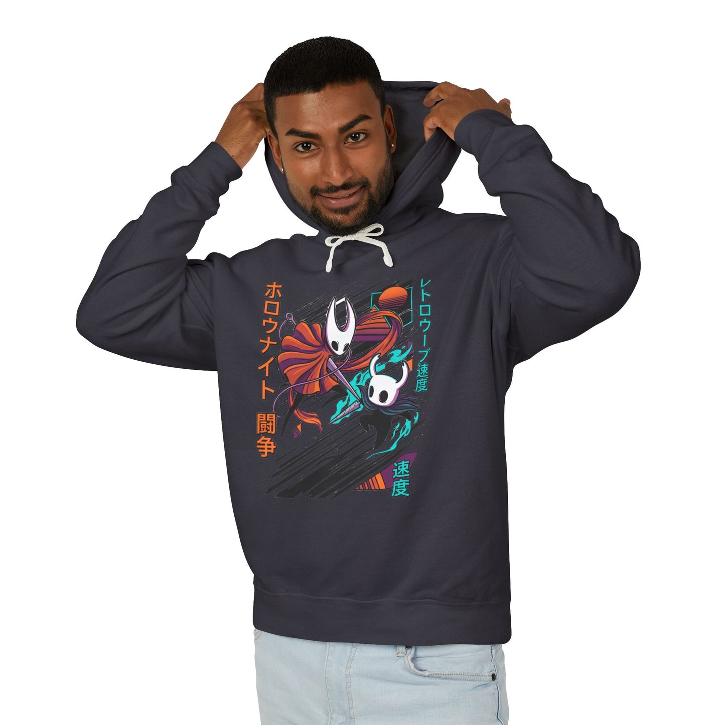 Retro Futuristic Hornet Hollow Knight Unisex Premium Hoodie