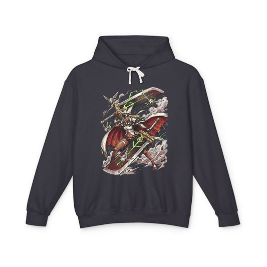 Guilty Gear Ramlethal Red Cape Green Lightning Fan Art Hoodie
