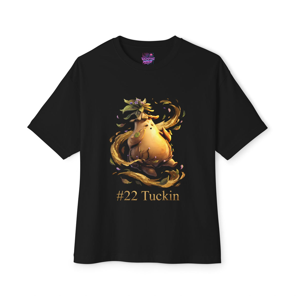 Tuckin Aniimo Gold Oil Painting Creature Art - Oversized Premium Tee