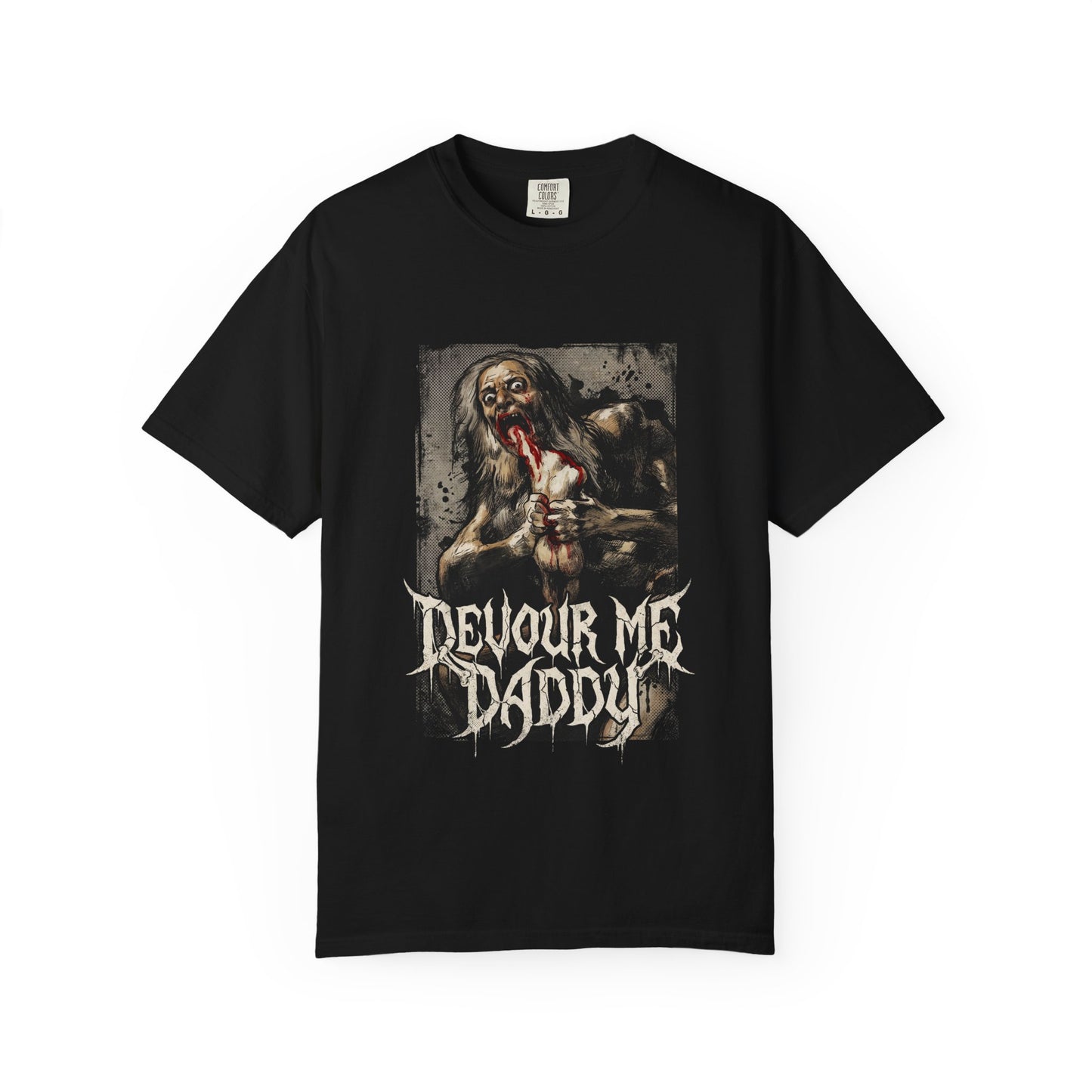 Saturn Devouring His Son Meme – Relatable Family Dinner Cursed Humor Devour me Daddy Premium T-Shirt