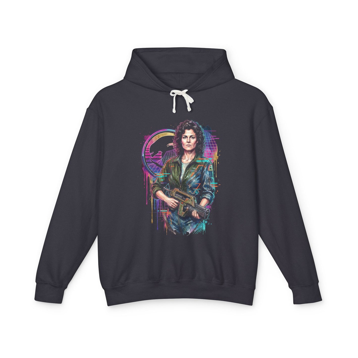 Ellen Ripley vs Alien Queen Power Loader Battle Scene Fan Art Unisex Premium Hoodie