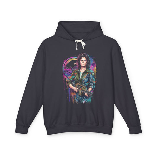Ellen Ripley vs Alien Queen Power Loader Battle Scene Fan Art Unisex Premium Hoodie