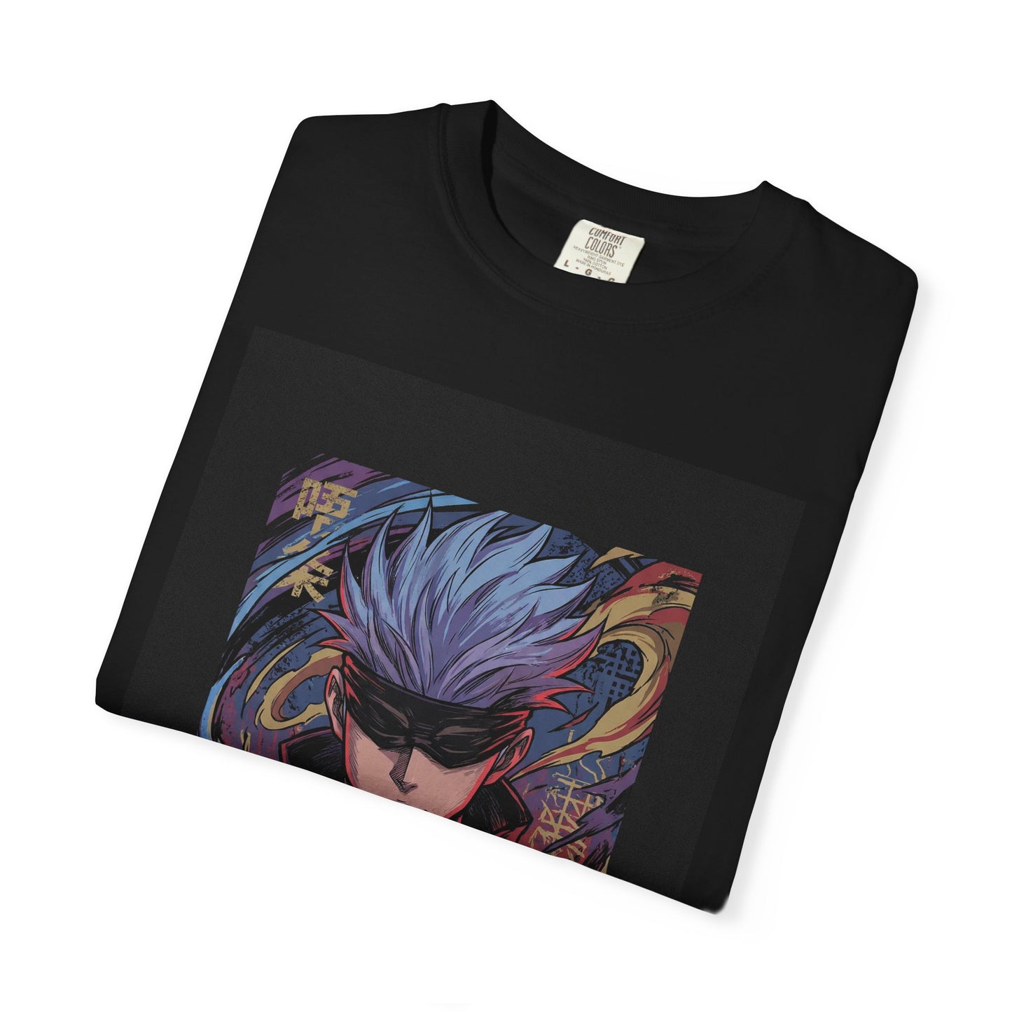Gojo Satoru JJK Black Uniform Jacket Portrait Premium T-Shirt