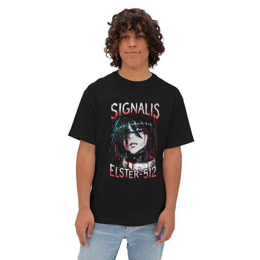 Signalis PS1 Throwback Survival Horror Aesthetic Portrait Premium Oversized Unisex T-Shirt
