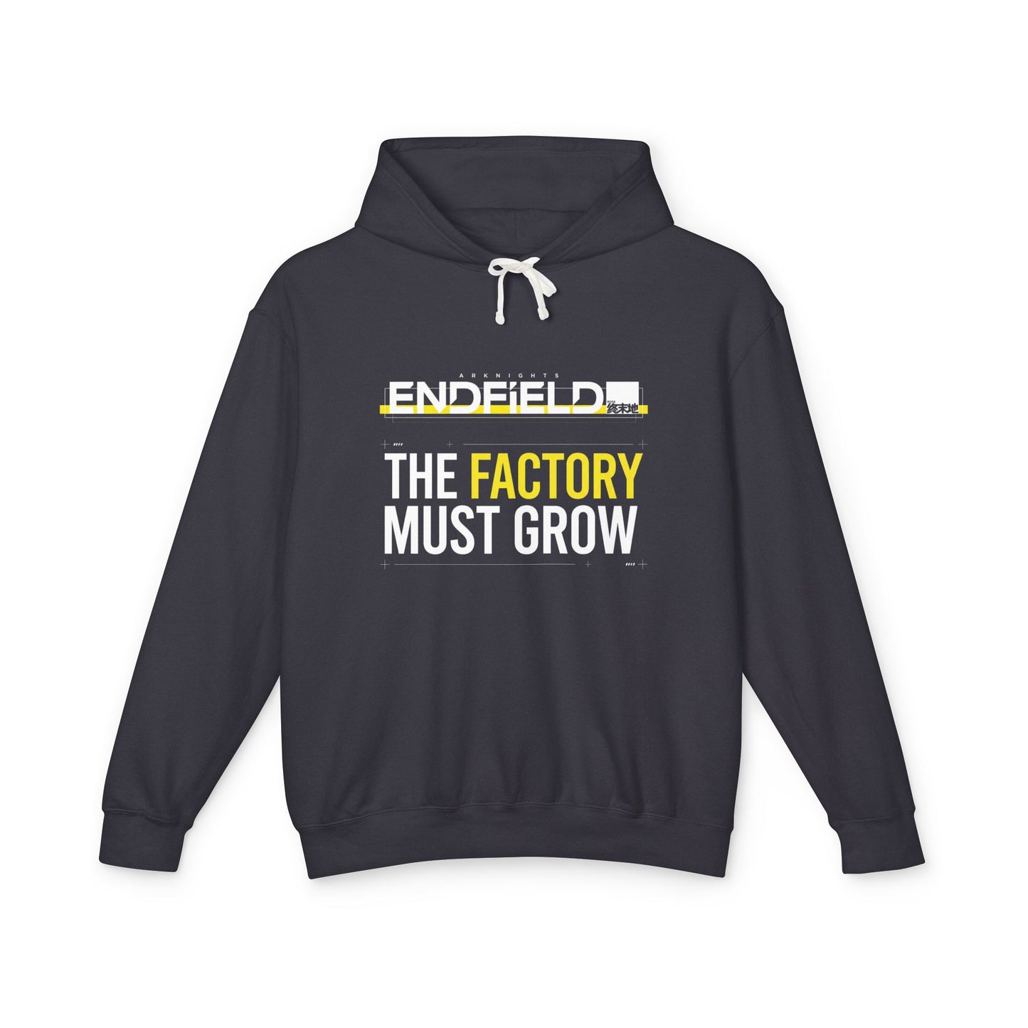 Arknights Endfield Factory Must Grow Meme Retro Factory Automation Pixel Resource Run Unisex Premium Hoodie