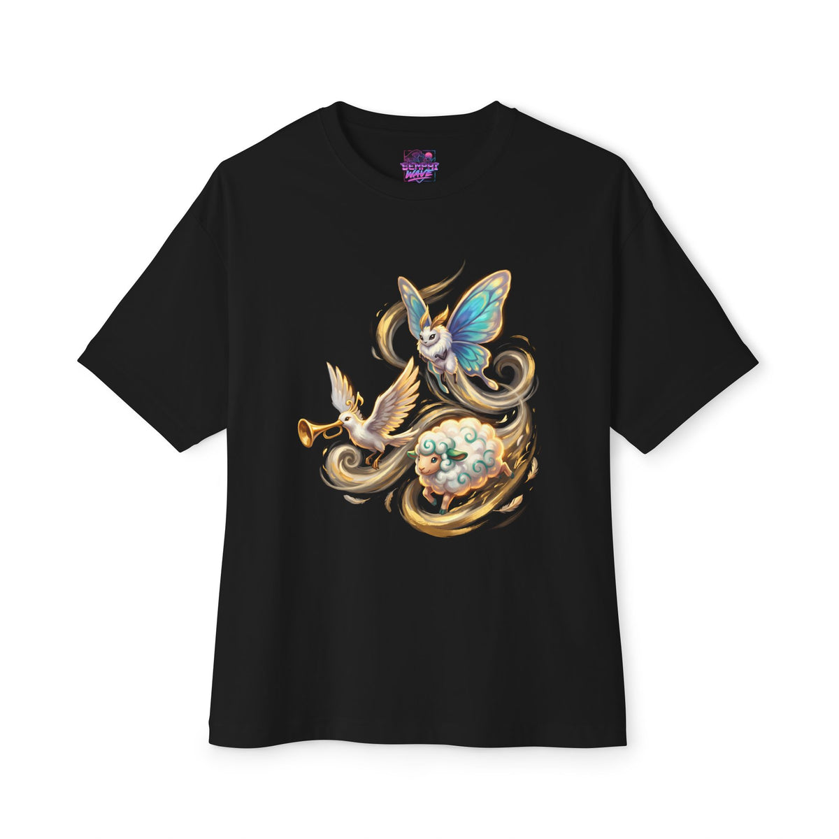 Aniimo Wind Team Cornet Gracewing Nimbi Gold Oil Painting Art - Oversized Premium Tee