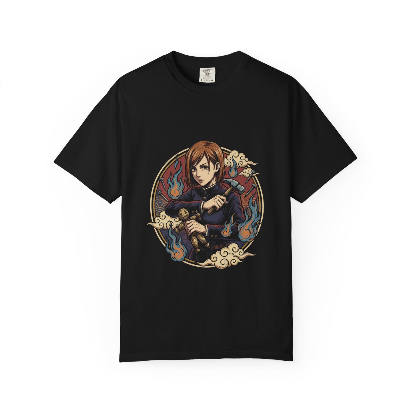 Nobara Kugisaki JJK Orange Hair Hammer Portrait Premium T-Shirt