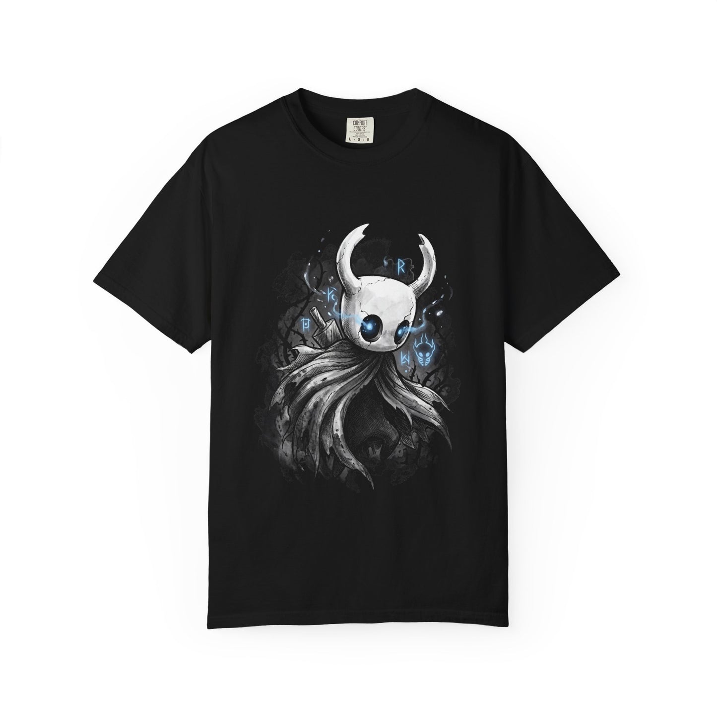 Hollow Knight Ghost Navy Cape Broken Nail Portrait Premium T-Shirt
