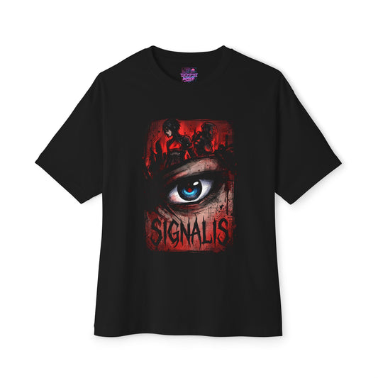 Signalis PS1 Throwback Survival Horror Aesthetic Portrait Premium Oversized Unisex T-Shirt