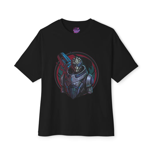 Mass Effect Garrus Vakarian Sniper Rifle Calibrations Design Premium Oversized Unisex T-Shirt