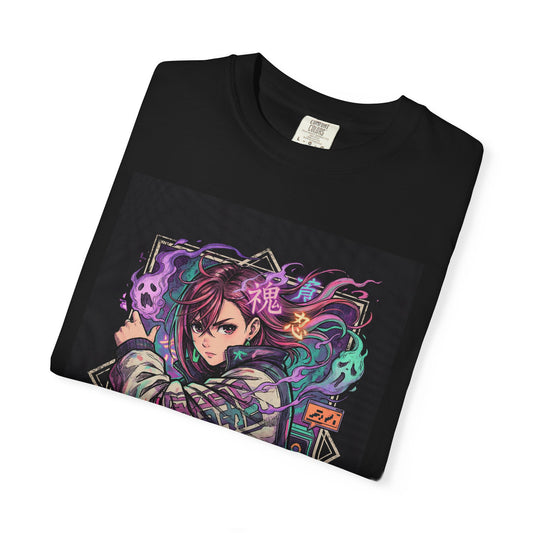 Dandadan Momo Ayase Ghost Confrontation Portrait Premium T-Shirt