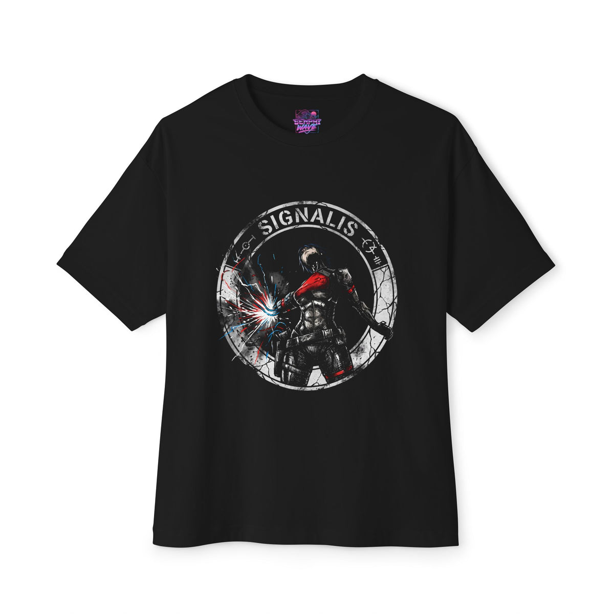 Signalis Replika Lightning Circle Logo Oversized T-Shirt
