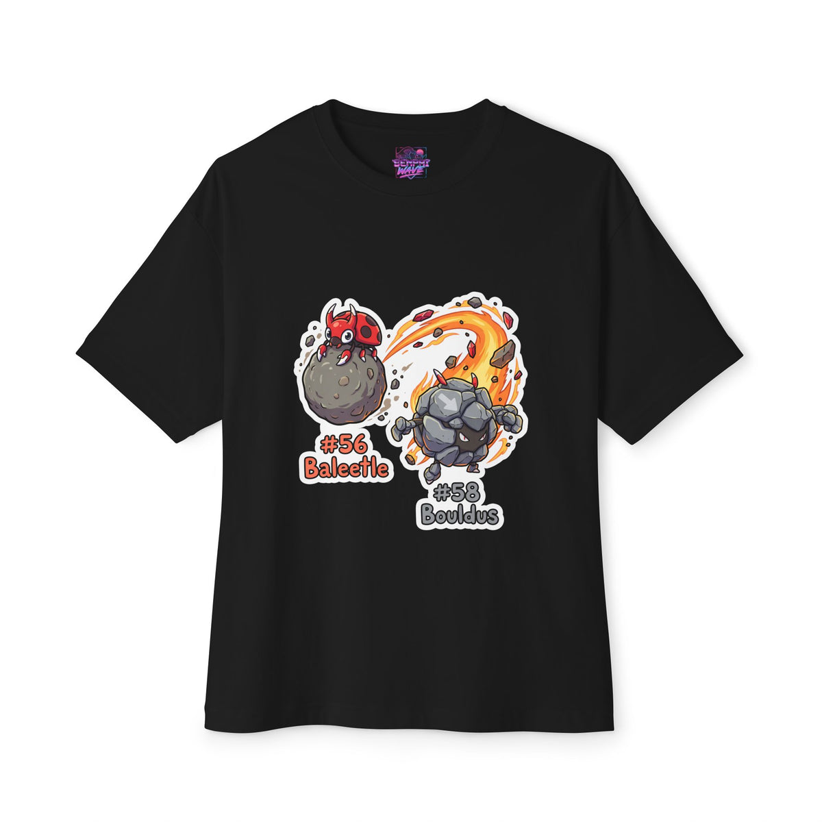 Baleetle Bouldus Aniimo Evolution Line Sticker Art - Oversized Premium Tee