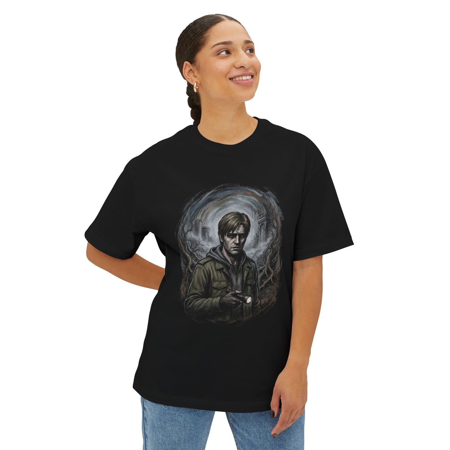 Silent Hill 2 Vaporwave James – Aesthetic Melancholy Dream Premium Oversized Unisex T-Shirt