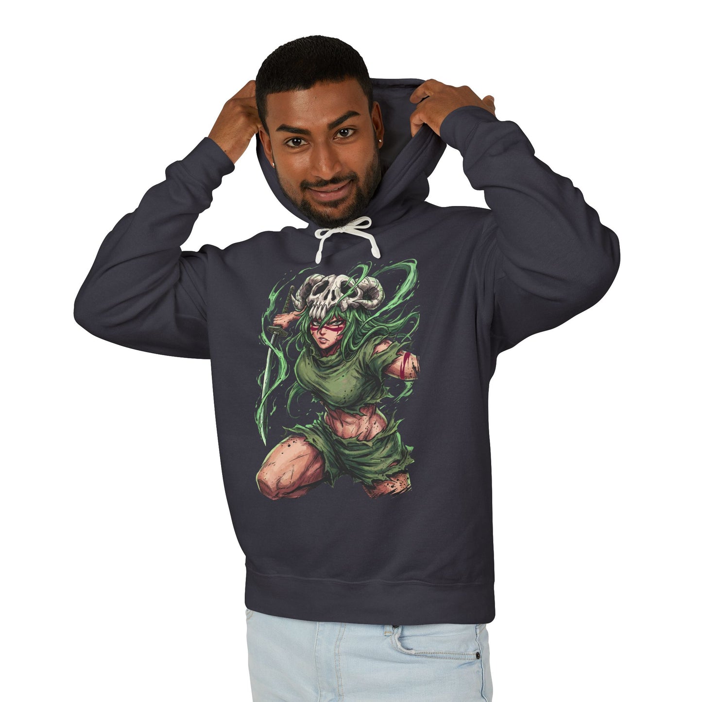 Nelliel Tu Odelschwanck Bleach Long Wavy Green Hair Art Unisex Premium Hoodie