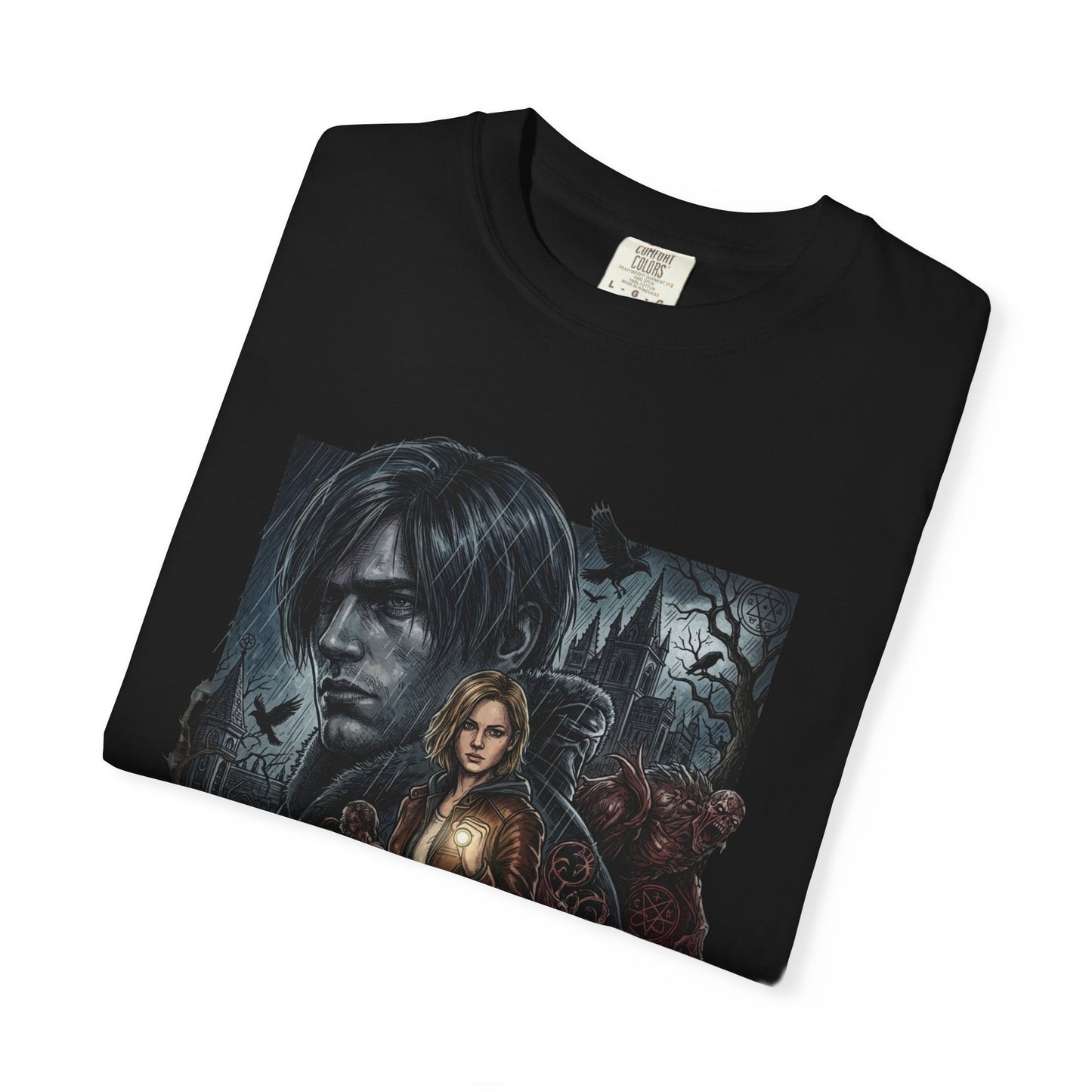Leon Grace Resident Evil Requiem Duo Fan Art Premium T-Shirt