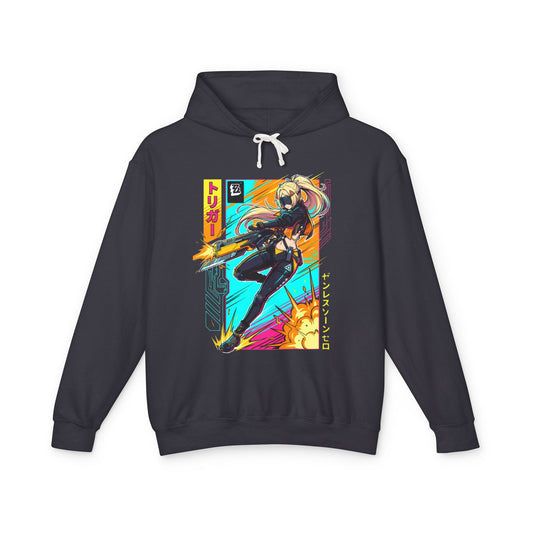 Trigger Zenless Zone Zero Synthwave Sunset Obol Squad Unisex Premium Hoodie