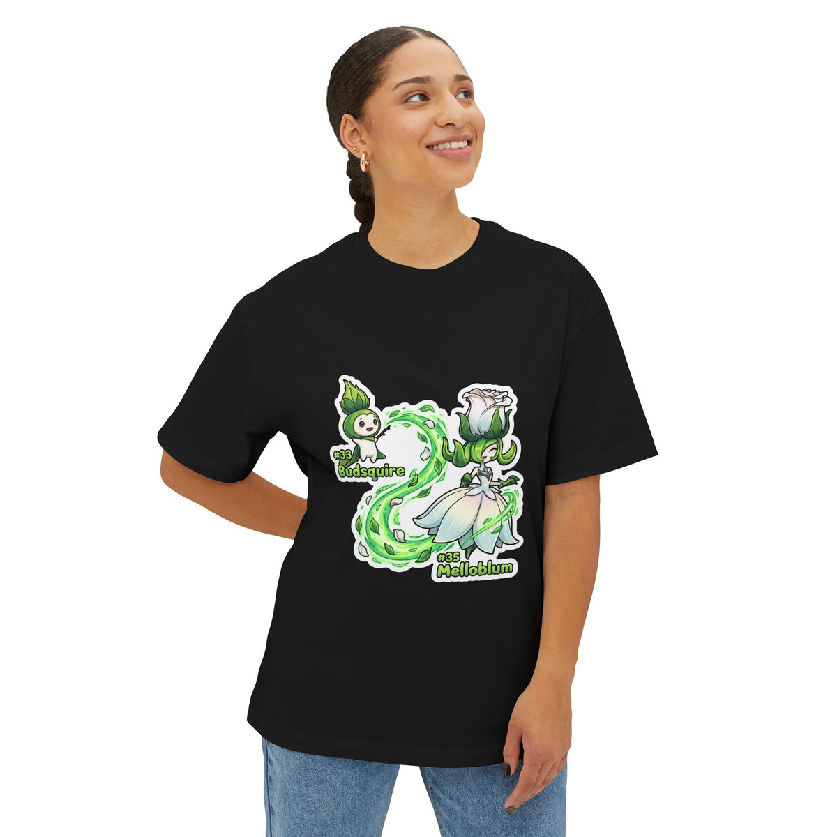 Budsquire Melloblum Aniimo Evolution Line Sticker Art - Oversized Premium Tee