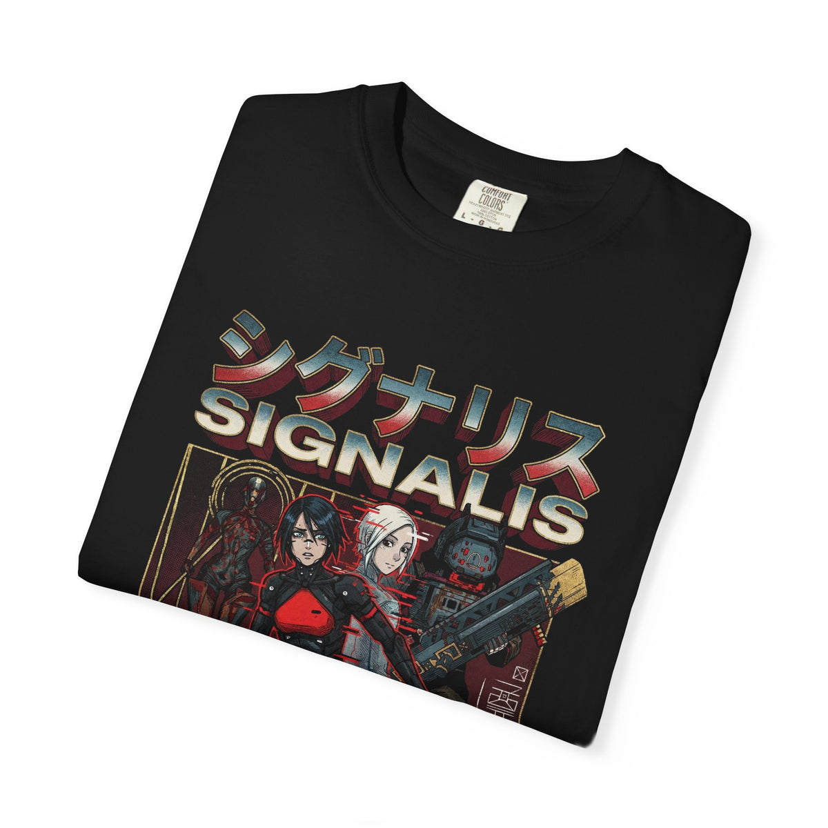 Signalis Elster Ariane Cosmic Void Red Eyes Vaporwave Portrait Premium T-Shirt
