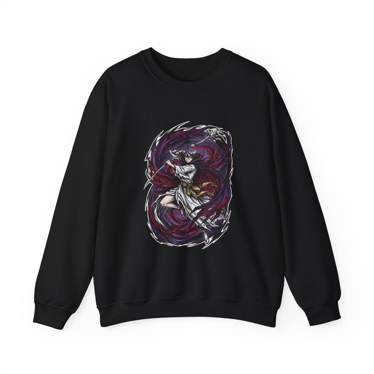 Rukia Kuchiki Bleach Lieutenant Fan Art Portrait Crewneck Sweatshirt