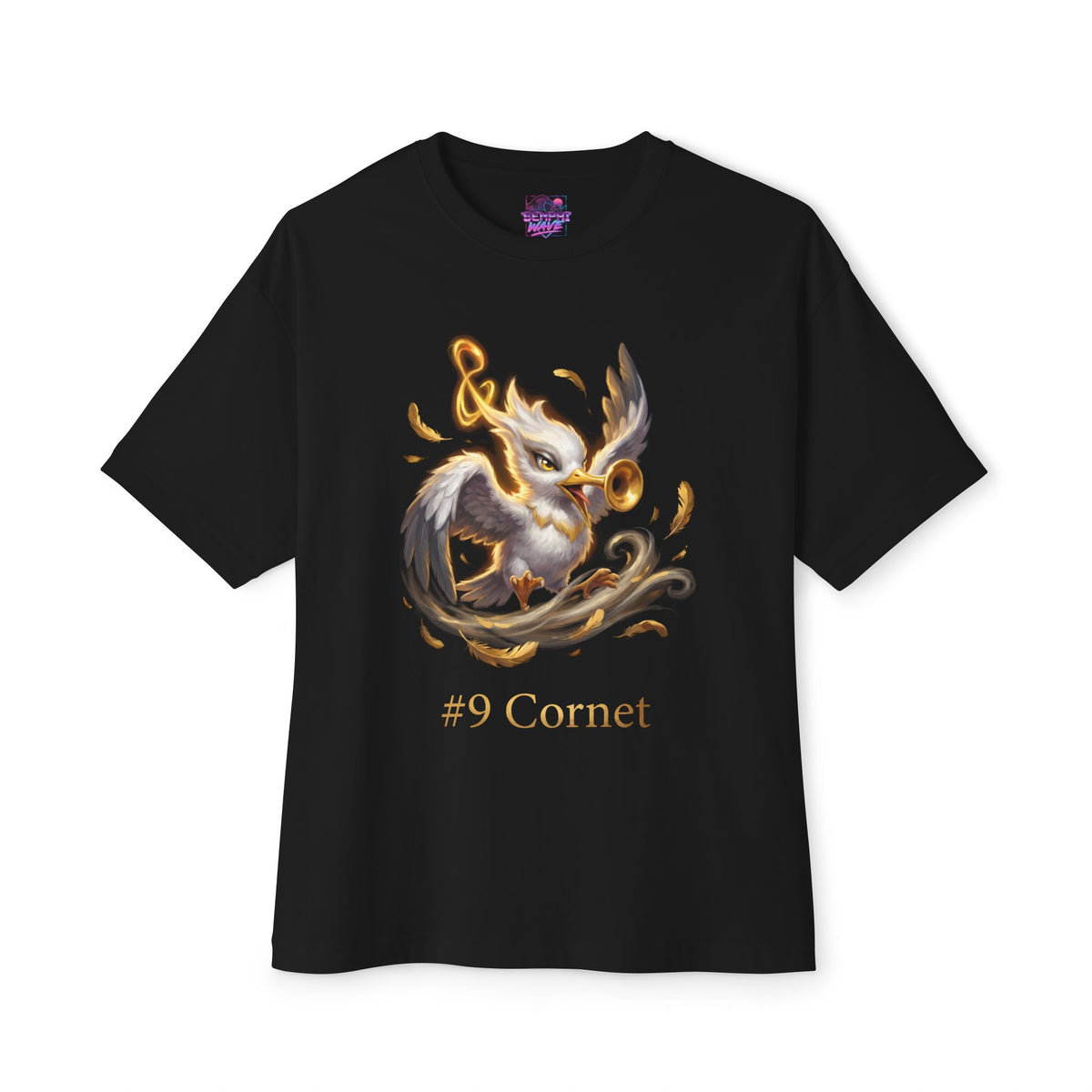 Cornet Aniimo Gold Oil Painting Creature Art - Oversized Premium Tee
