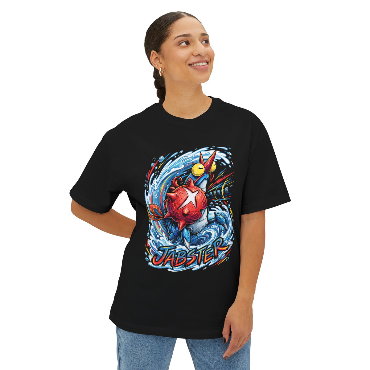 Jabster Aniimo Elemental Burst Creature Art - Oversized Premium Tee