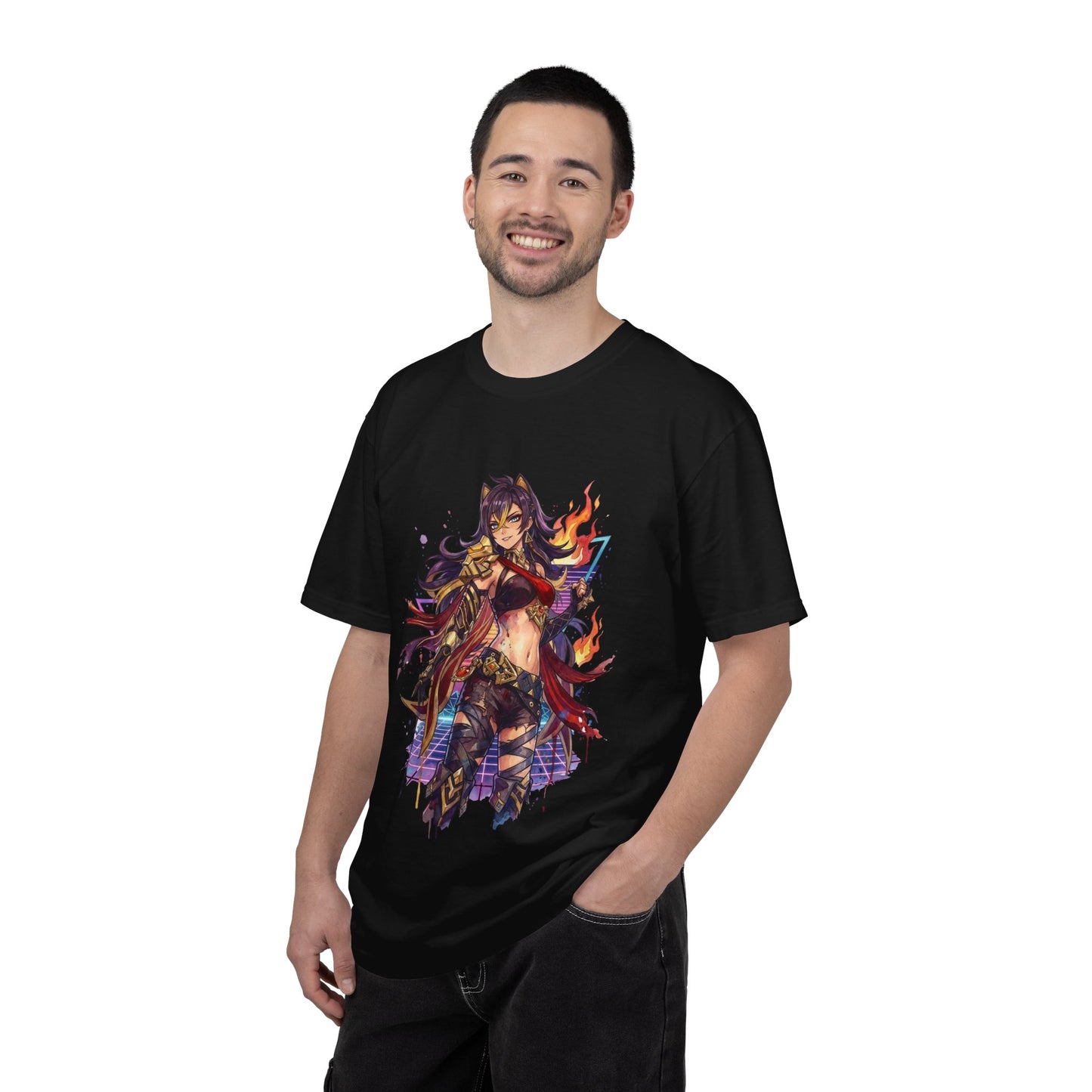 Genshin Impact Dehya Vaporwave Aesthetic Design Premium T-Shirt