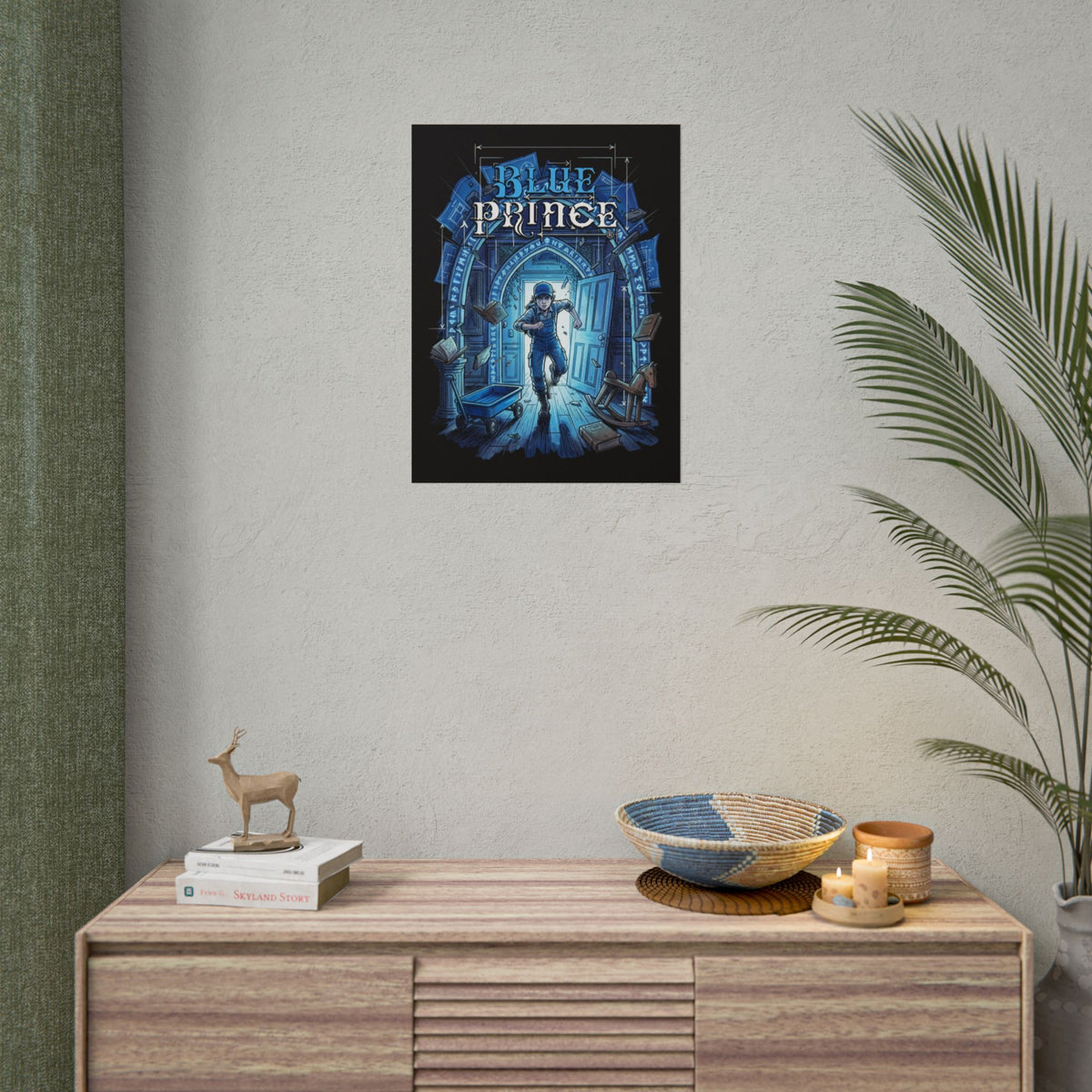 Blue Prince Mt Holly Manor Puzzle Game Fan Art Poster