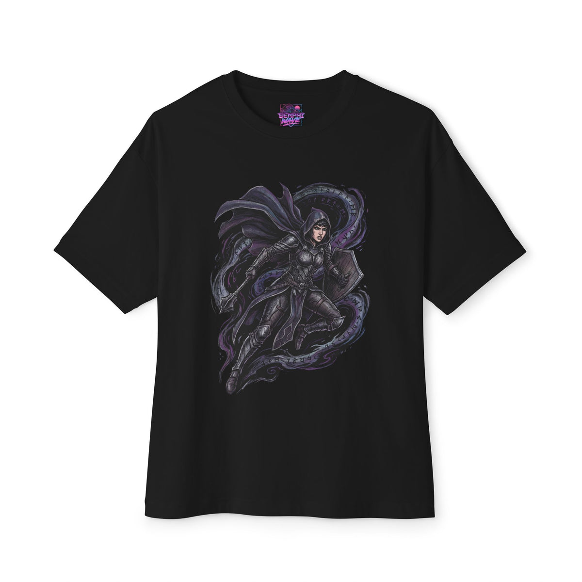 Baldurs Gate 3 Shadowheart Hooded Cleric Runes Fan Art Oversized T-Shirt
