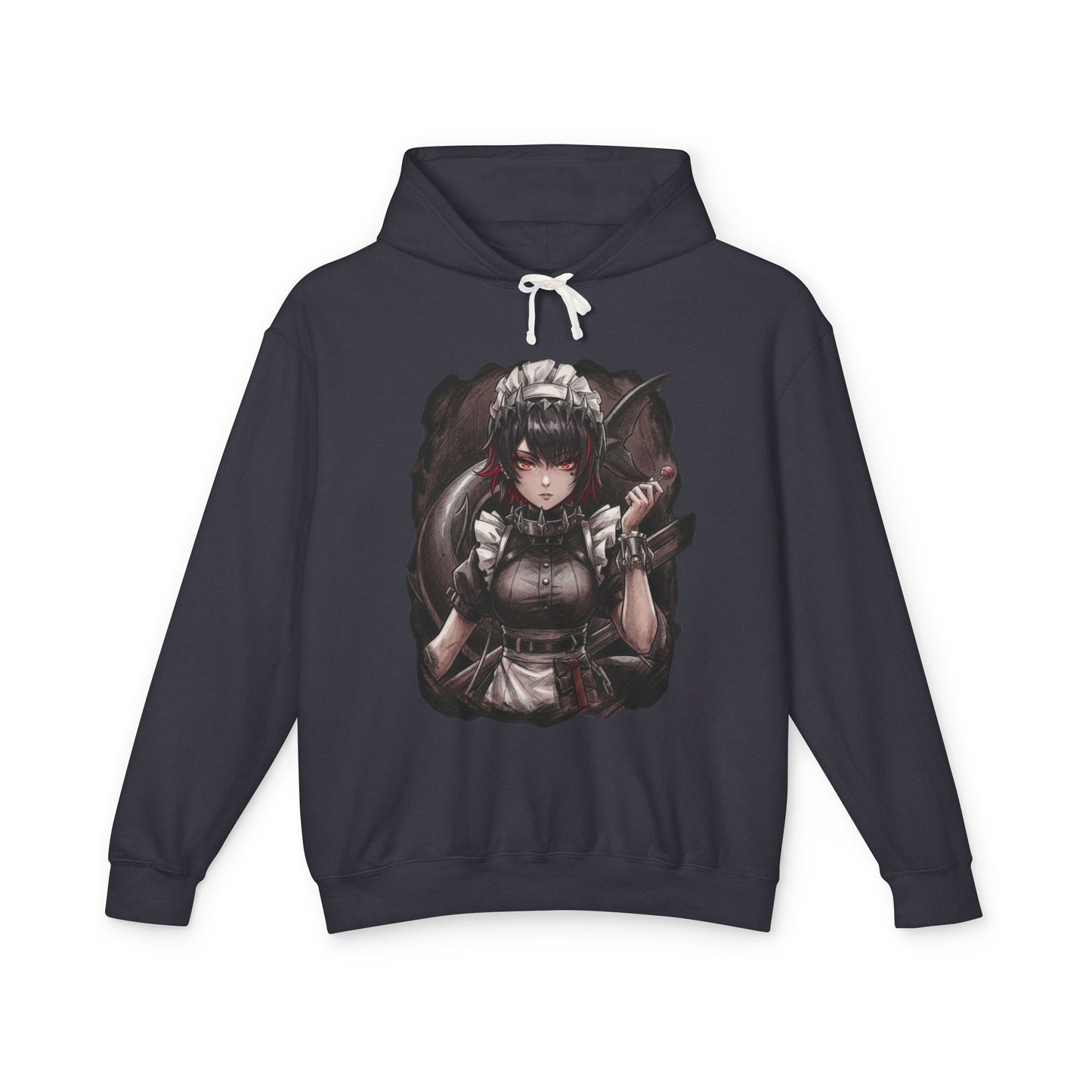 Ellen Joe ZZZ Black Hair Red Highlights Shark Hood Icon Unisex Premium Hoodie
