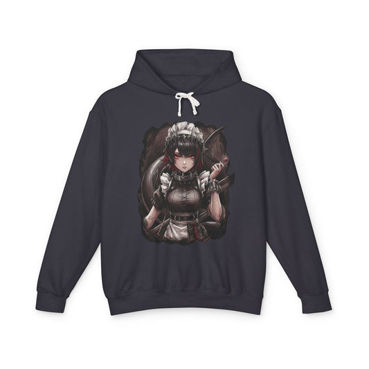 Ellen Joe ZZZ Black Hair Red Highlights Shark Hood Icon Unisex Premium Hoodie