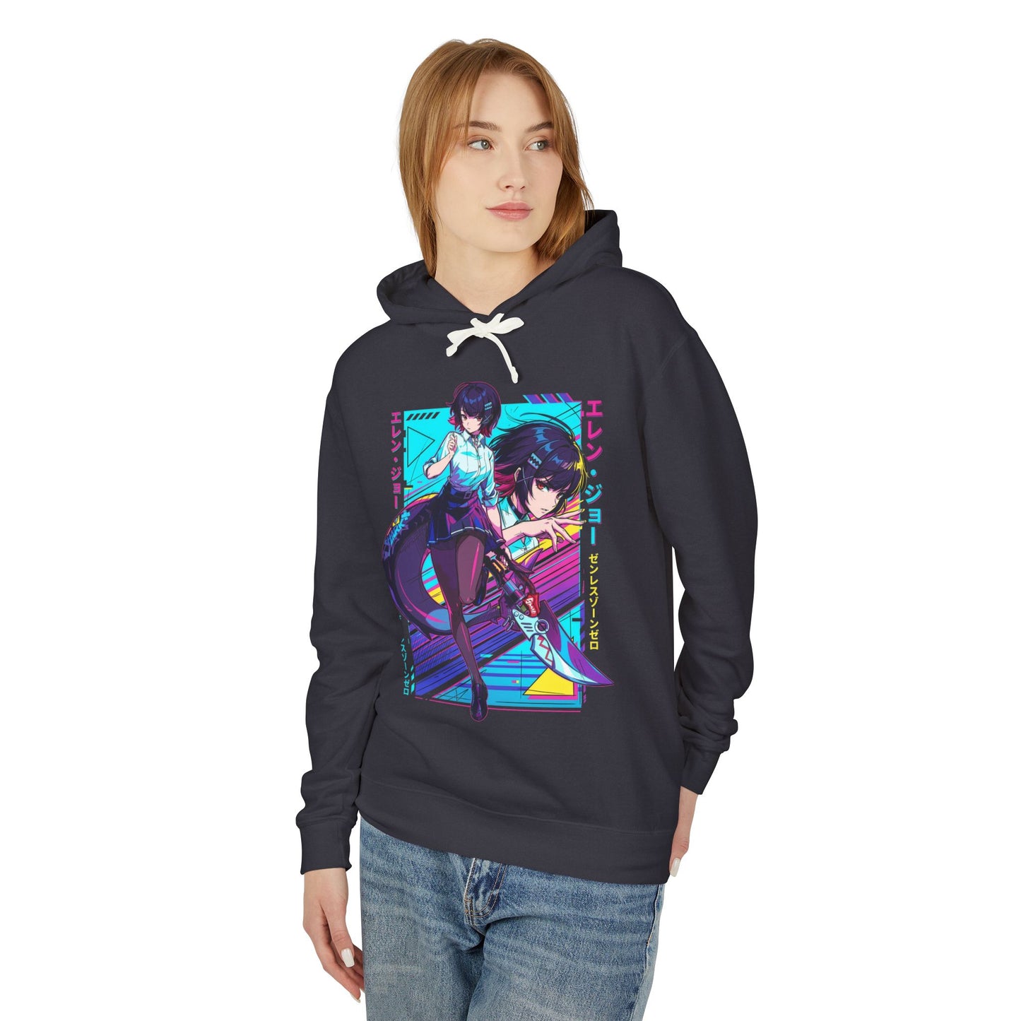 Ellen Joe Zenless Zone Zero Synthwave Retro Neon Unisex Premium Hoodie
