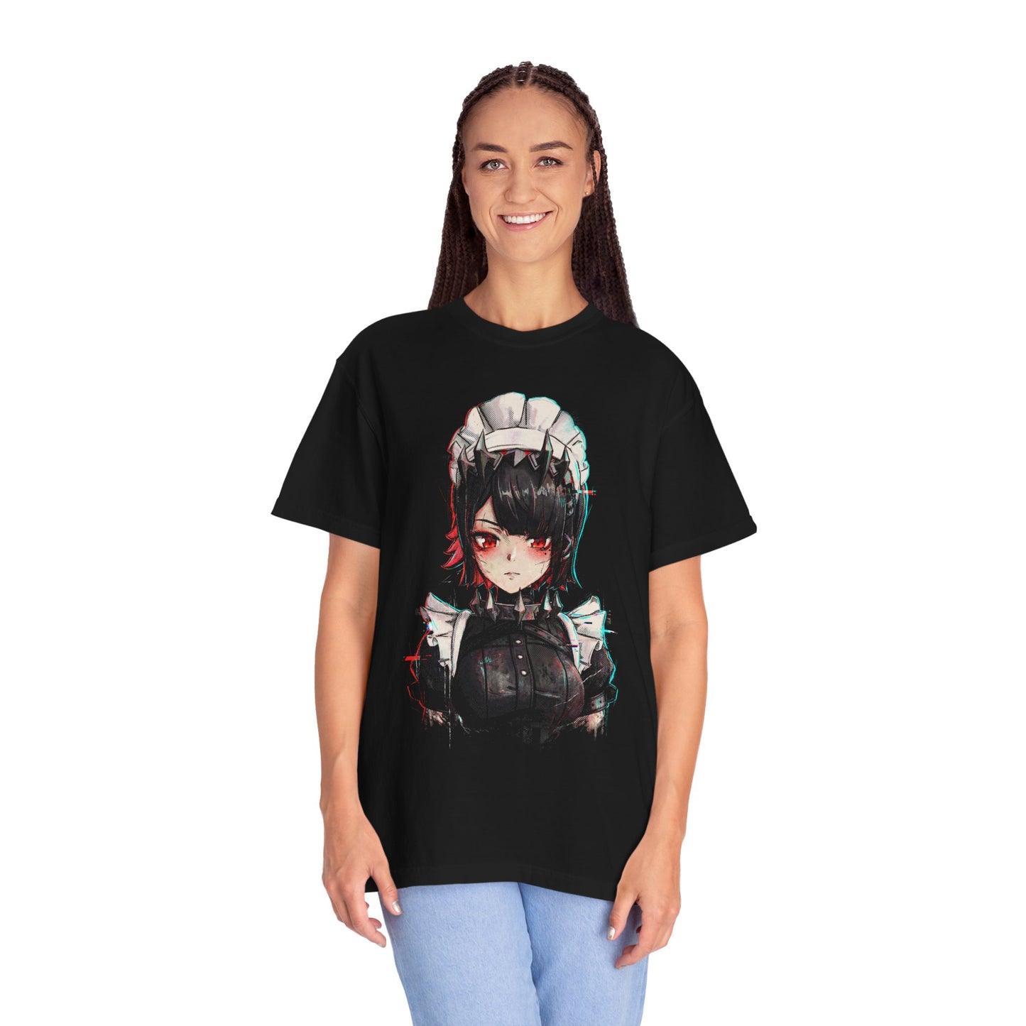 Ellen Joe ZZZ Black Hair Maid Red Highlights Art Premium T-Shirt