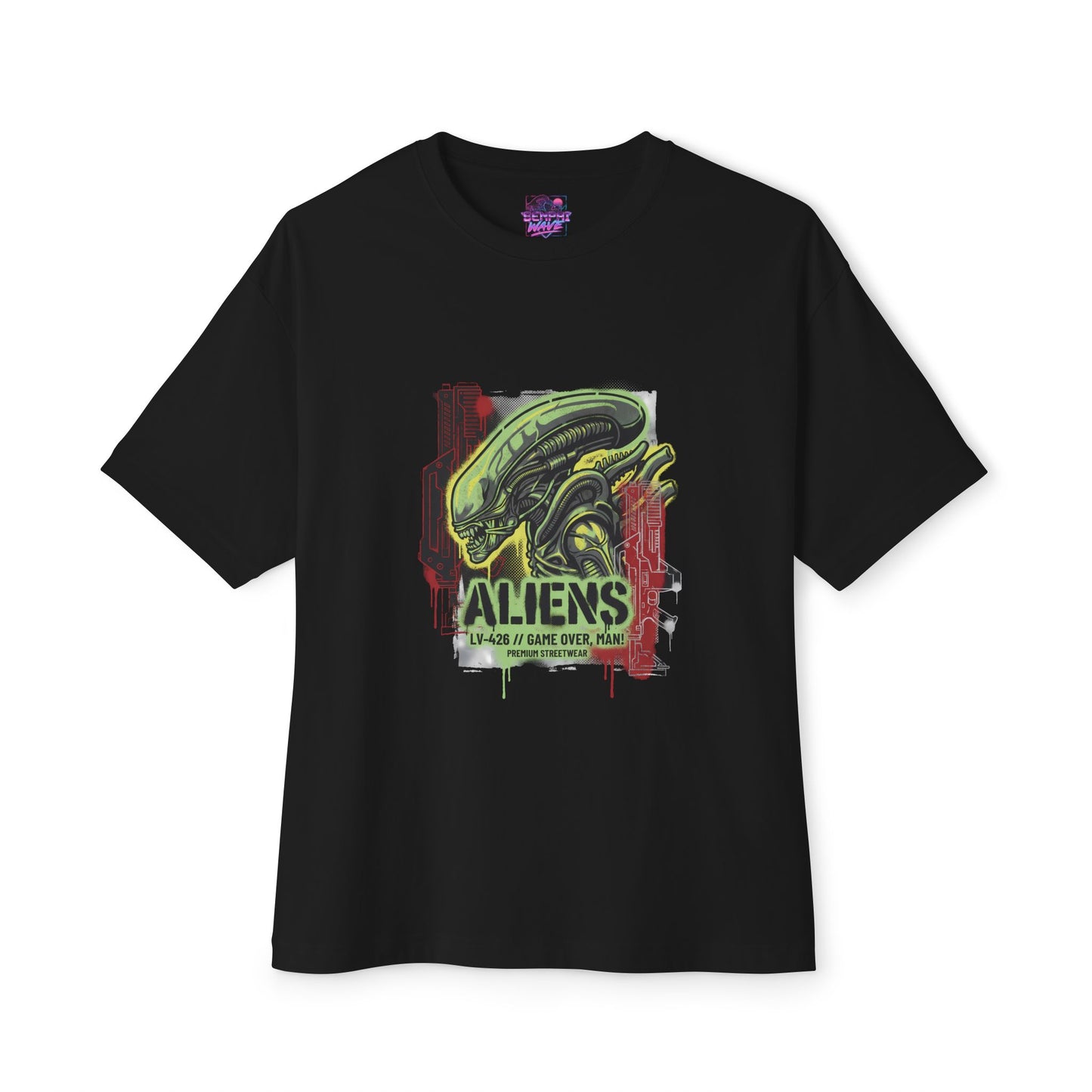 Xenomorph Alien Movie: Perfect Organism H.R. Giger Design Premium Oversized Unisex T-Shirt