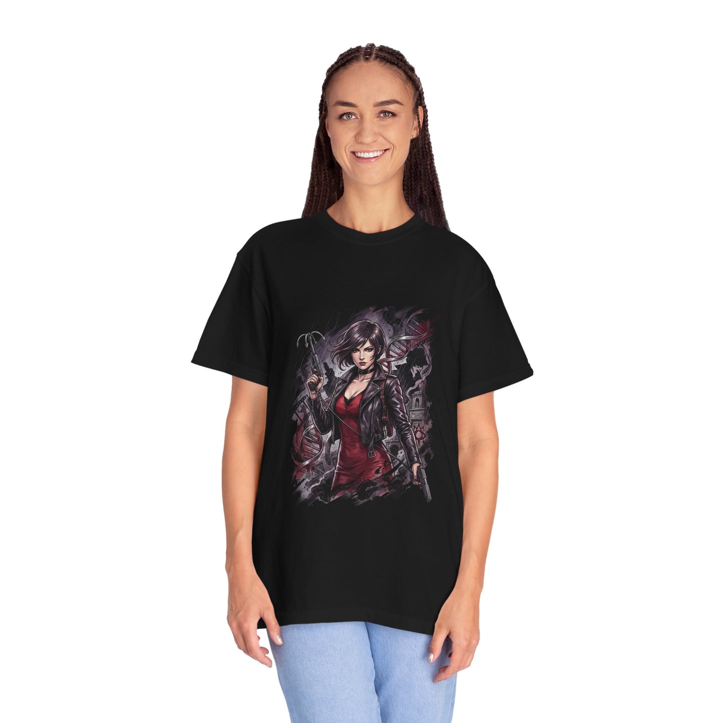 Resident Evil Ada Wong Vaporwave Retro Synthwave Design Premium T-Shirt
