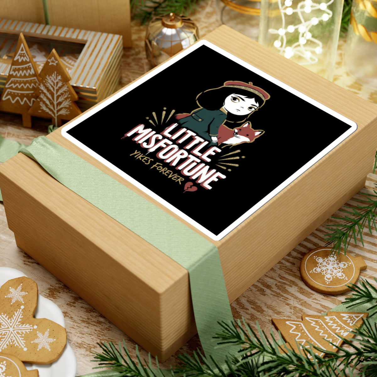 Little Misfortune Fox Friend Logo Sticker