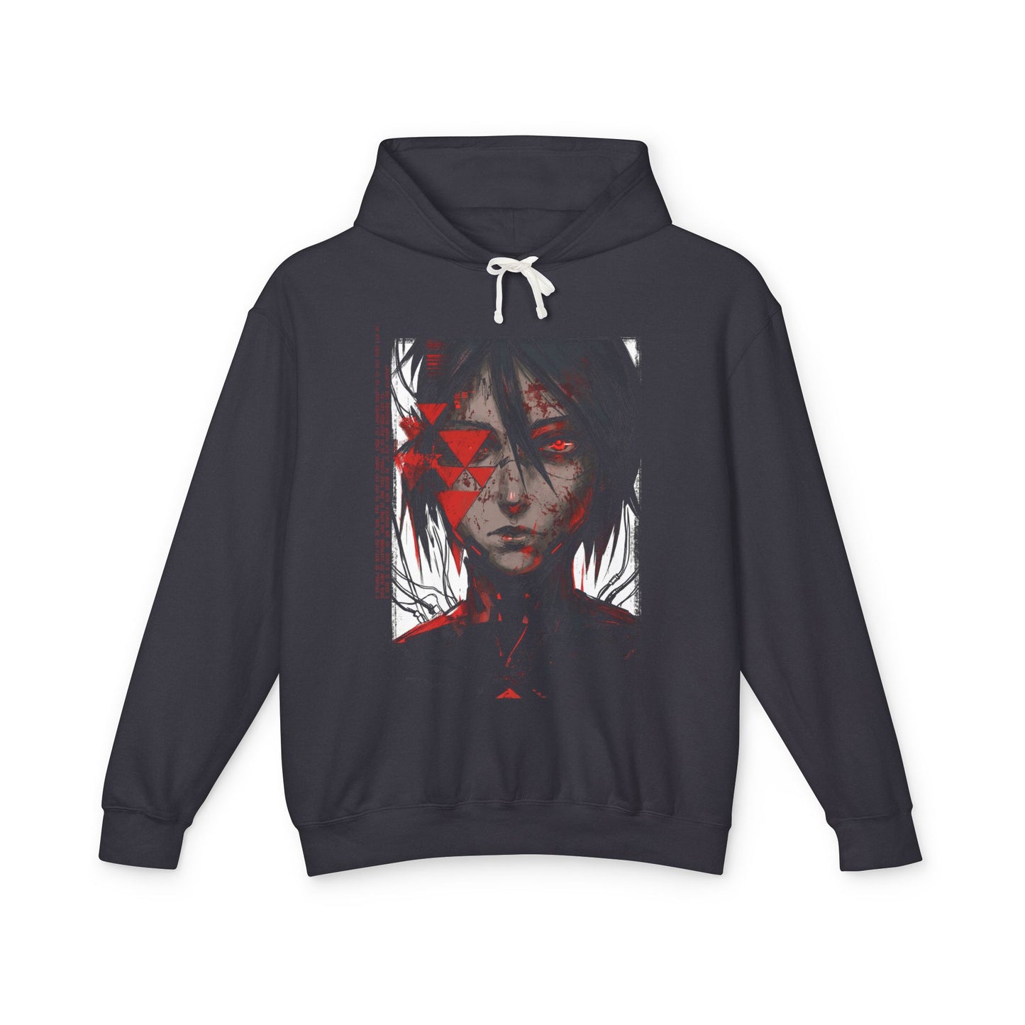Glitched Signalis Cryptic art – Warped Doll Eyes Red Transmission Art Unisex Premium Hoodie