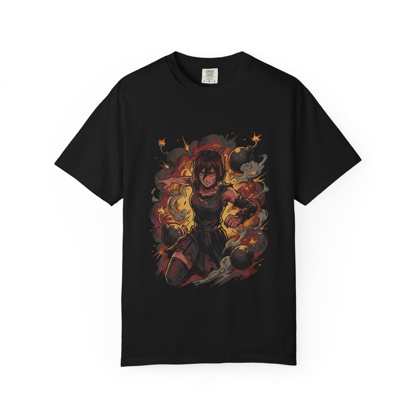Chainsaw Man Reze Bomb Devil Hybrid Green Eyes Design Premium T-Shirt