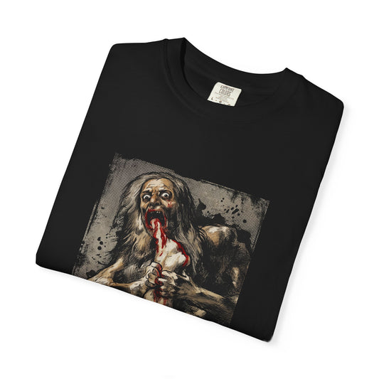 Saturn Devouring His Son Meme – Relatable Family Dinner Cursed Humor Devour me Daddy Premium T-Shirt