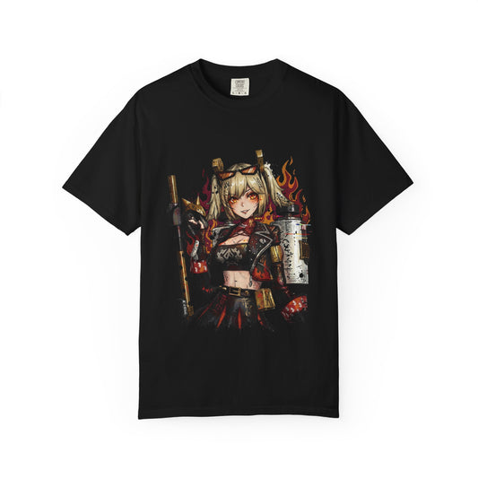 Burnice White ZZZ Red Hair Ponytails Flamethrower Portrait Premium T-Shirt
