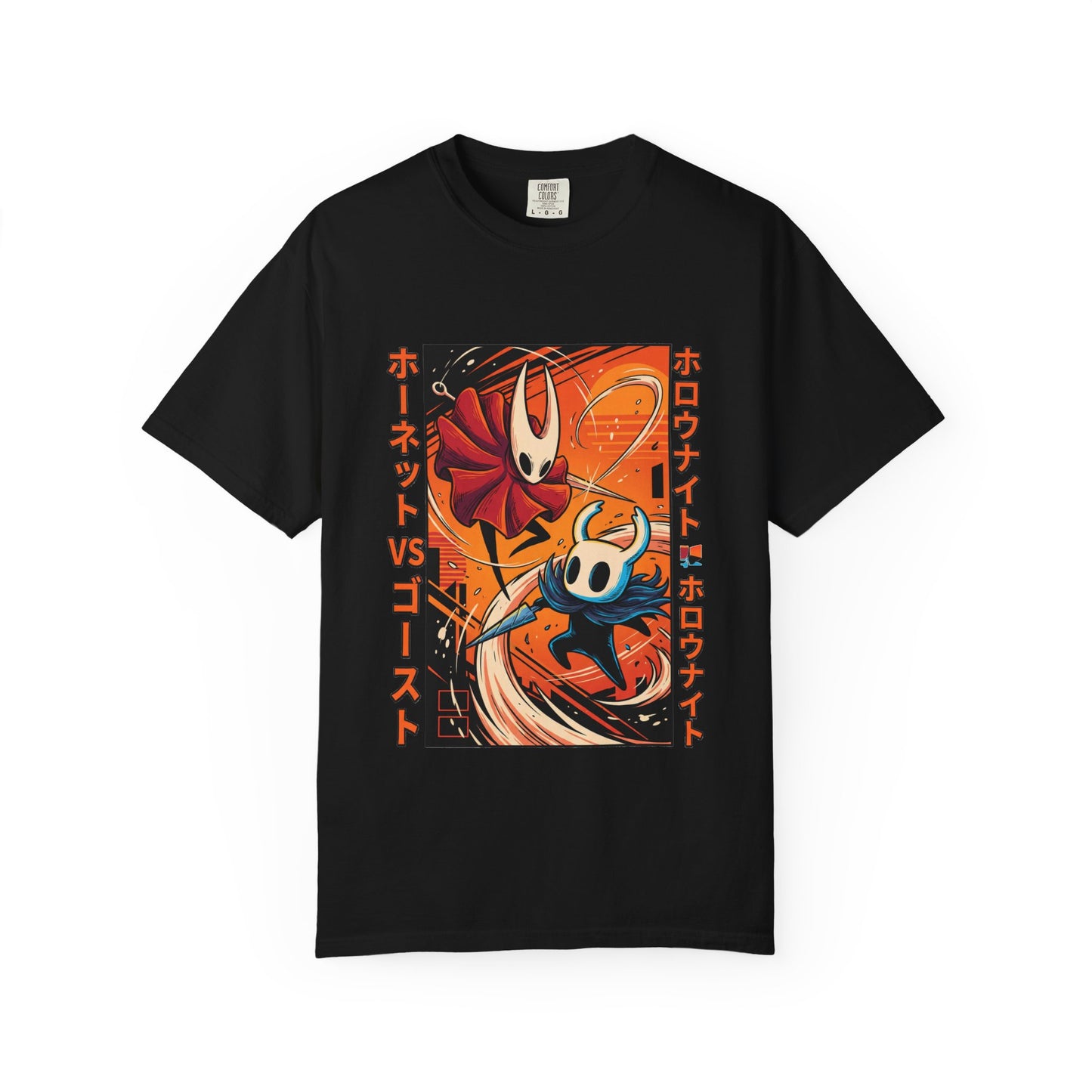 Hornet Silksong Vaporwave Hollow Knight – Neon Needle Princess & Ghost Premium T-Shirt