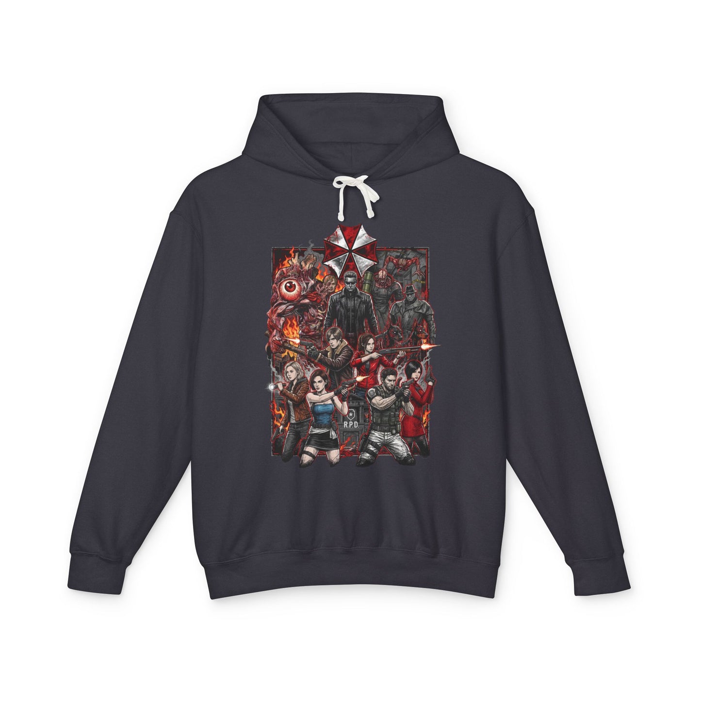 Chris Redfield Ada Wong Resident Evil Nemesis Mr X Villains Art Unisex Premium Hoodie