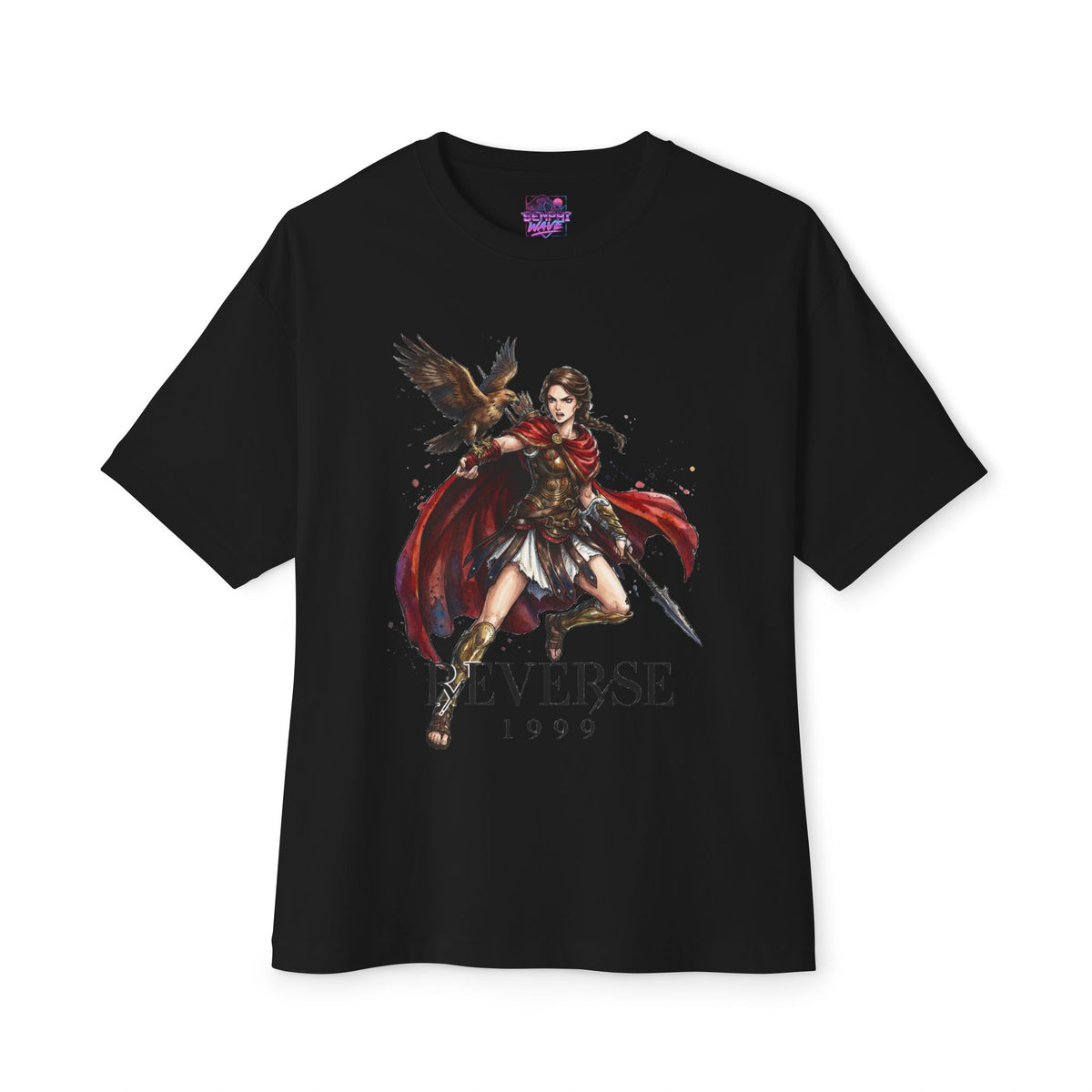 Reverse 1999 Kassandra Eagle Strike Lunge Fan Art Oversized T-Shirt