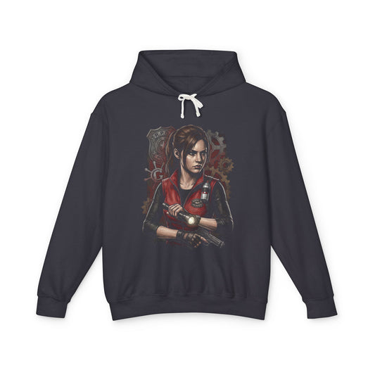 Resident Evil Claire Redfield Raccoon Police Station Escape Portrait Unisex Premium Hoodie