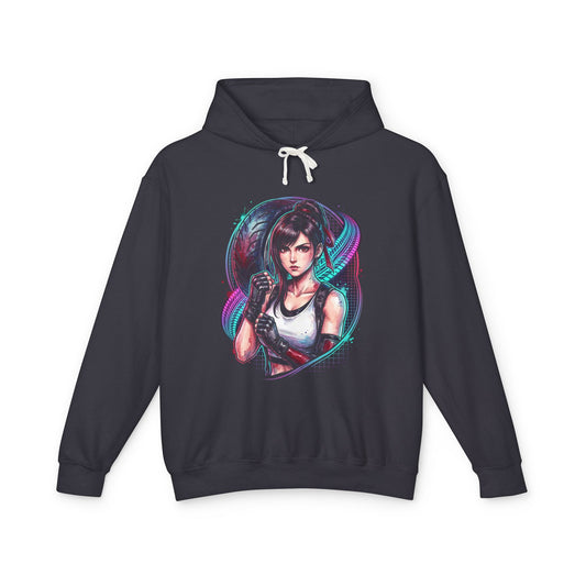Final Fantasy VII Tifa Lockhart Rebirth Gorgeous Badass Vaporwave Unisex Premium Hoodie