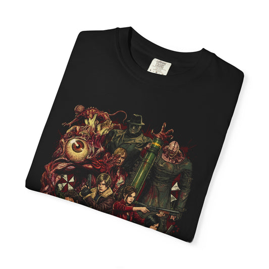 Resident Evil Heroes Jill Chris Ada Claire Grace Vs Nemesis Design Premium T-Shirt
